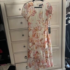 Karl Lagerfeld Floral Wrap Dress NEW
